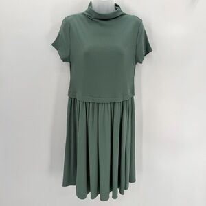 SUGARLIPS Dress Womens XL Green Emelda Mock Neck Stitch Fix Short Casual New